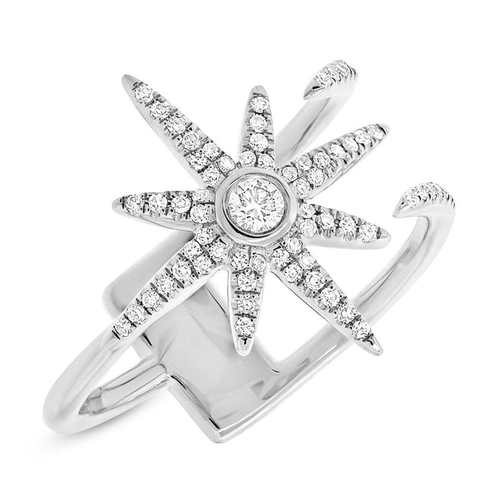 0.26 Ctw 14k White Gold Diamond Womens Ring