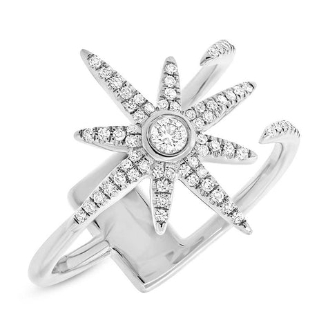 0.26 Ctw 14k White Gold Diamond Womens Ring