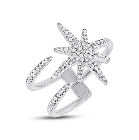 0.26 Ctw 14k White Gold Diamond Womens Ring