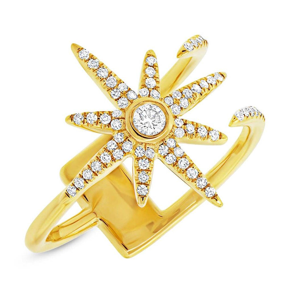 0.26 Ctw 14k Yellow Gold Diamond Womens Ring