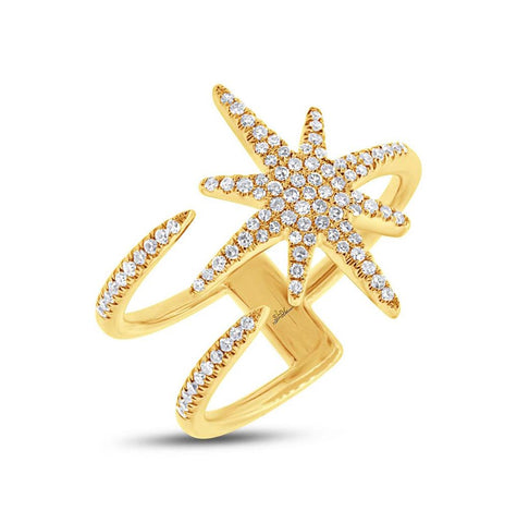 0.26 Ctw 14k Yellow Gold Diamond Womens Ring Size 8