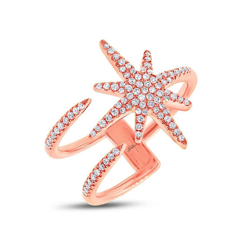 0.26 Ctw 14k Rose Gold Diamond Womens Ring