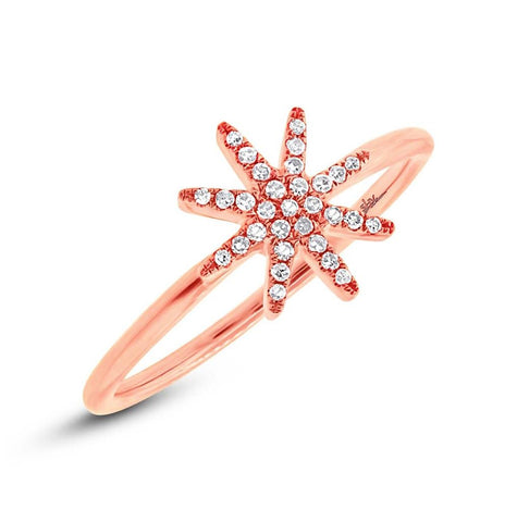 0.10 Ctw 14k Rose Gold Diamond Womens Ring Size 3