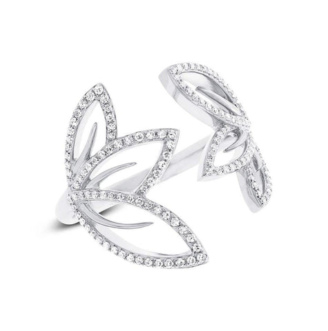 0.30 Ctw 14k White Gold Diamond Womens Ring