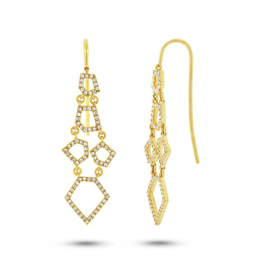 0.48 Ctw 14k Yellow Gold Diamond Earring