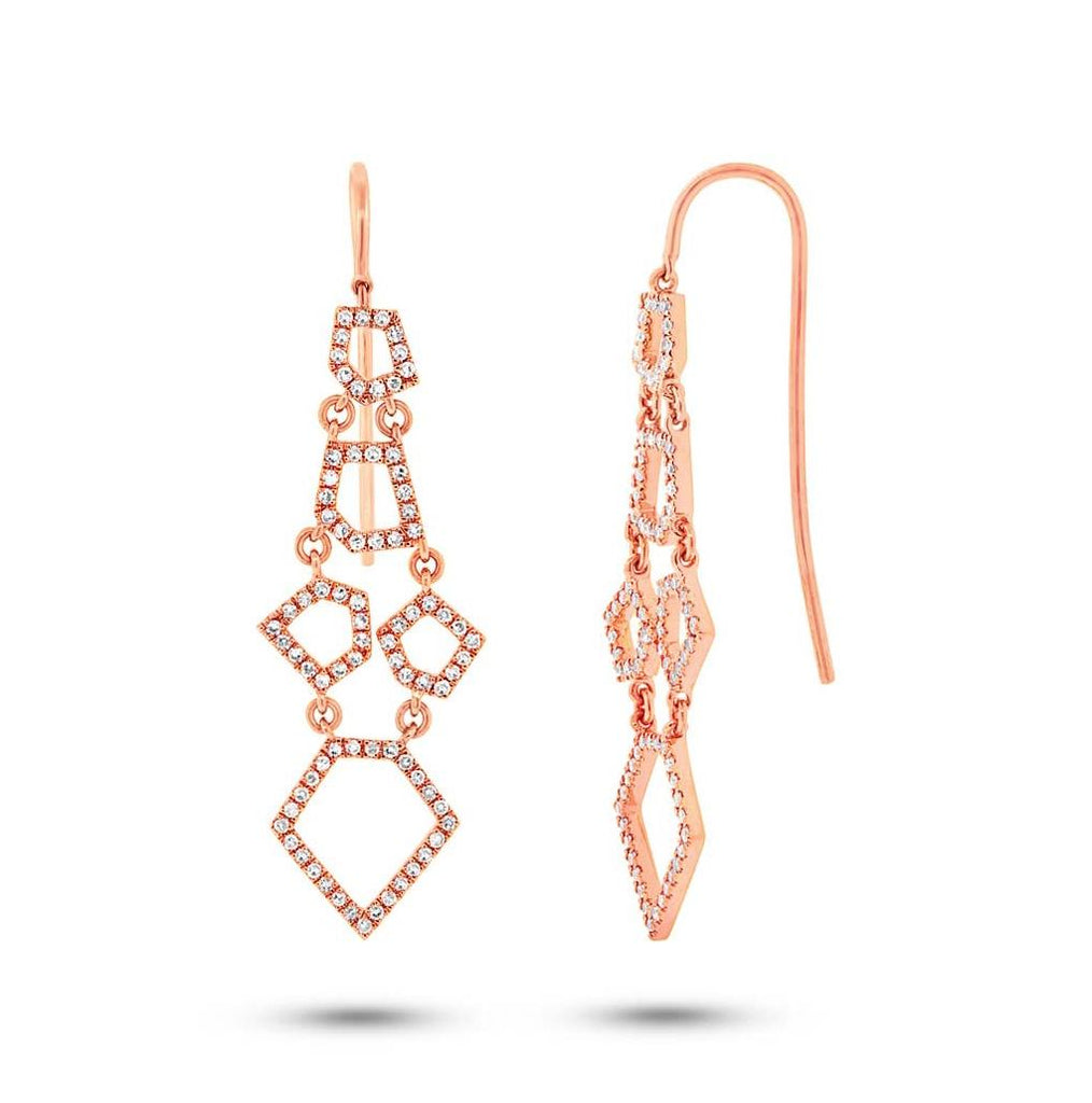 0.48 Ctw 14k Rose Gold Diamond Earring