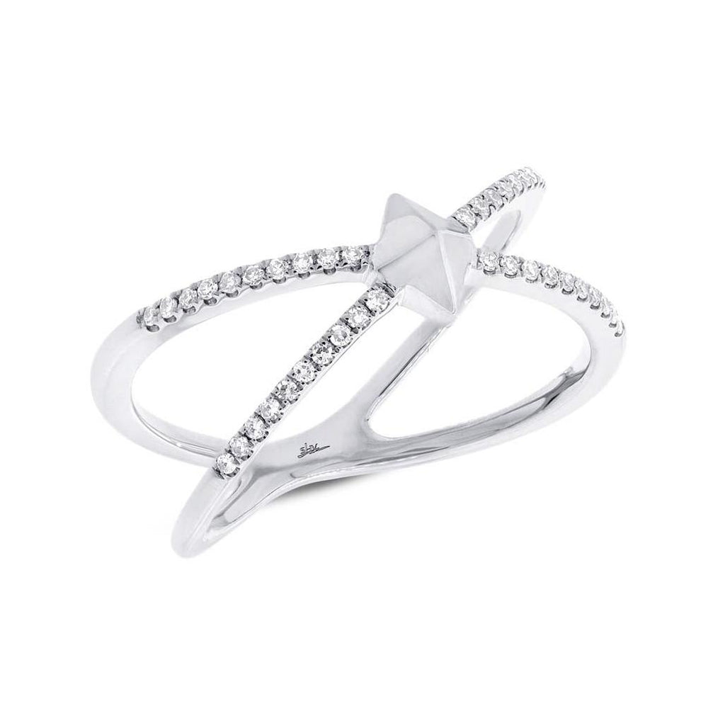 0.12 Ctw 14k White Gold Diamond Womens Ring