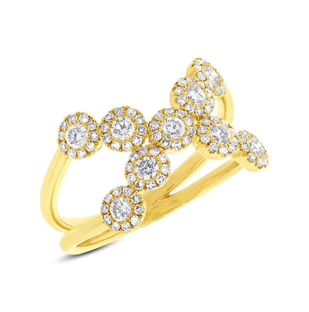 0.69 Ctw 14k Yellow Gold Diamond Womens Ring