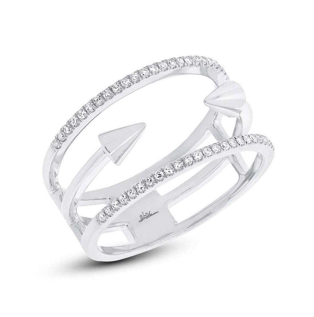 0.15 Ctw 14k White Gold Diamond Womens Ring