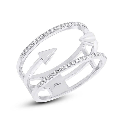 0.15 Ctw 14k White Gold Diamond Womens Ring