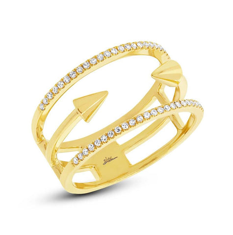 0.15 Ctw 14k Yellow Gold Diamond Womens Ring