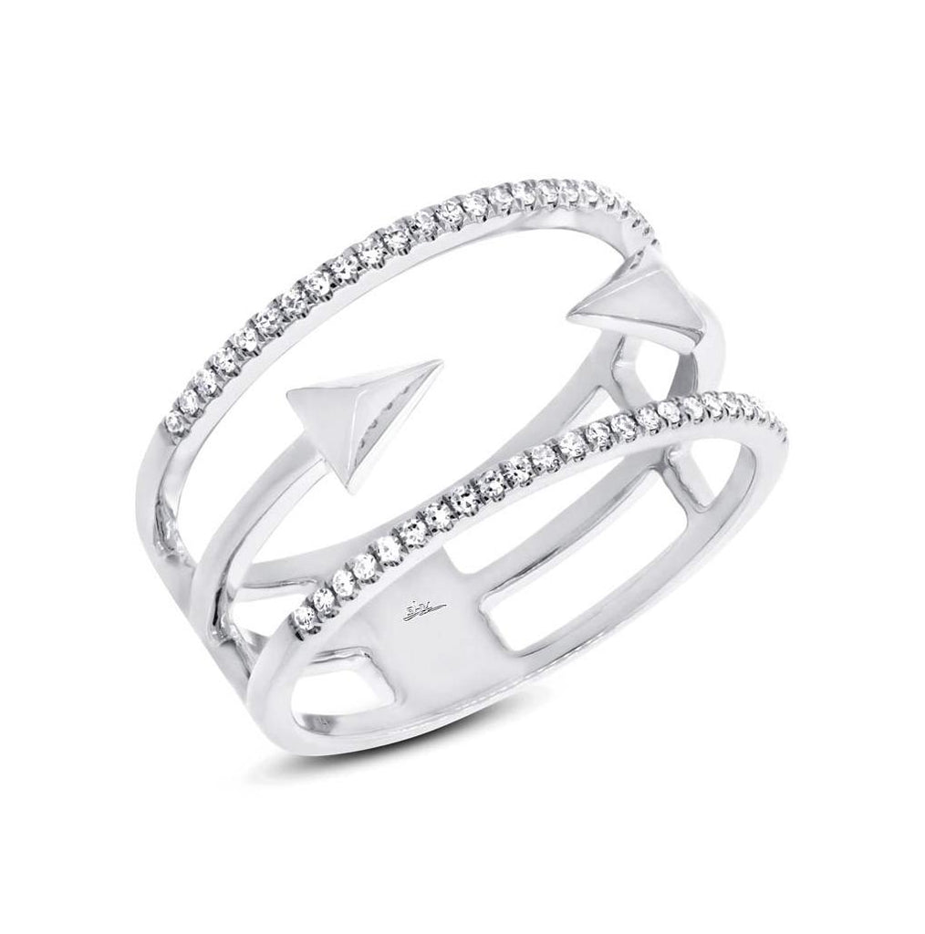 0.15 Ctw 14k White Gold Diamond Womens Ring