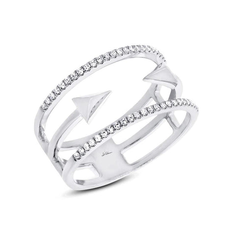 0.15 Ctw 14k White Gold Diamond Womens Ring