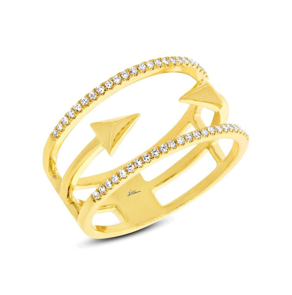 0.15 Ctw 14k Yellow Gold Diamond Womens Ring