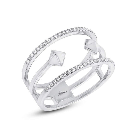 0.15 Ctw 14k White Gold Diamond Womens Ring