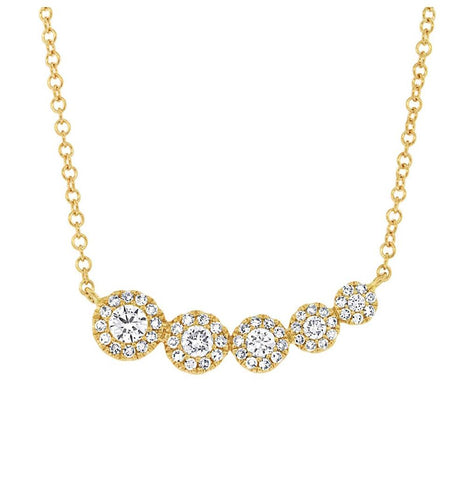 0.32 Ctw 14k Yellow Gold Diamond Necklace