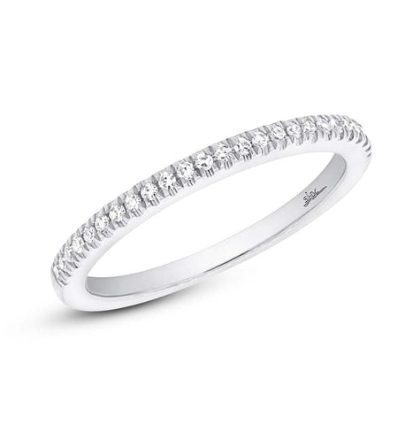 0.08 Ctw 14k White Gold Diamond Womens Band Size 6.5