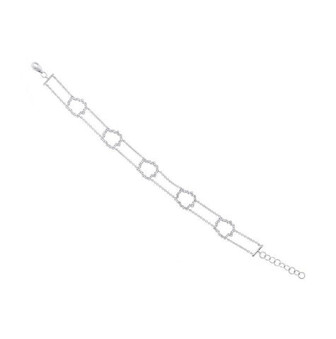 0.43 Ctw 14k White Gold Diamond Bracelet