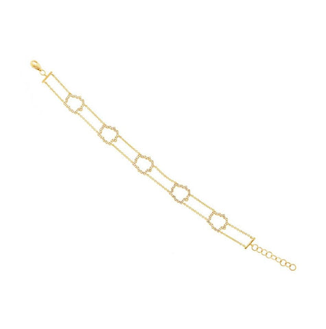 0.43 Ctw 14k Yellow Gold Diamond Bracelet