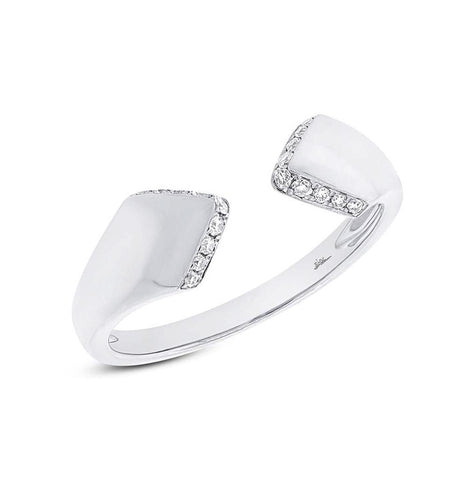 0.12 Ctw 14k White Gold Diamond Womens Ring