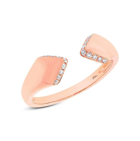 0.12 Ctw 14k Rose Gold Diamond Womens Ring