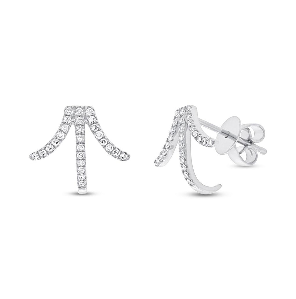 0.15 Ctw 14k White Gold Diamond Earring