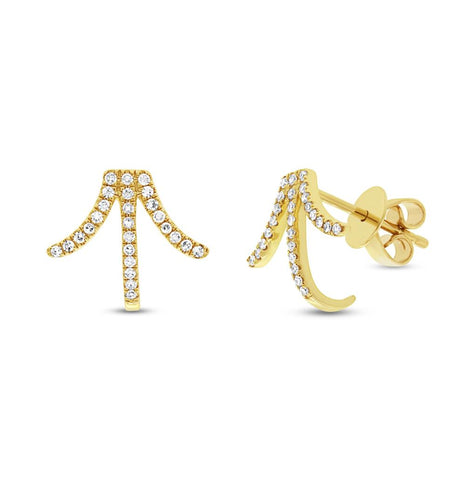 0.15 Ctw 14k Yellow Gold Diamond Earring