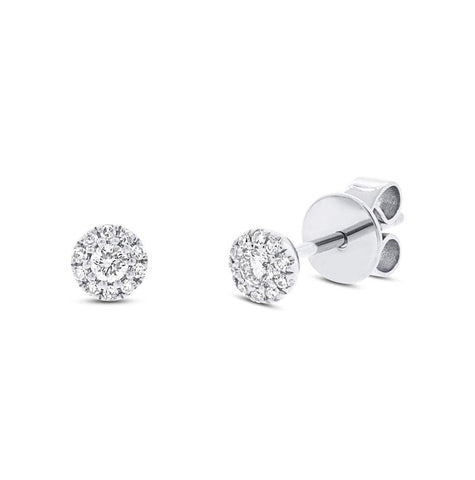 0.13 Ctw 14k White Gold Diamond Stud Earring