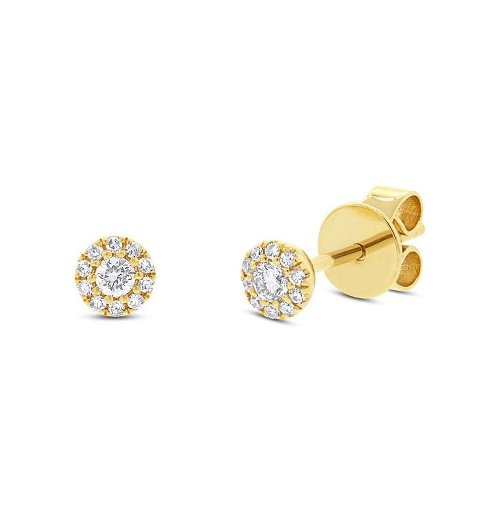 0.13 Ctw 14k Yellow Gold Diamond Stud Earring