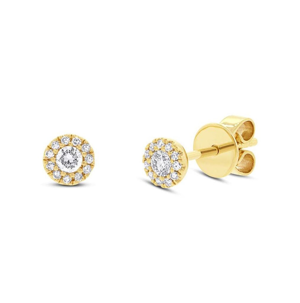 0.17 Ctw 14k Yellow Gold Diamond Stud Earring