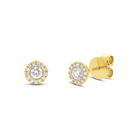 0.24 Ctw 14k Yellow Gold Diamond Stud Earring