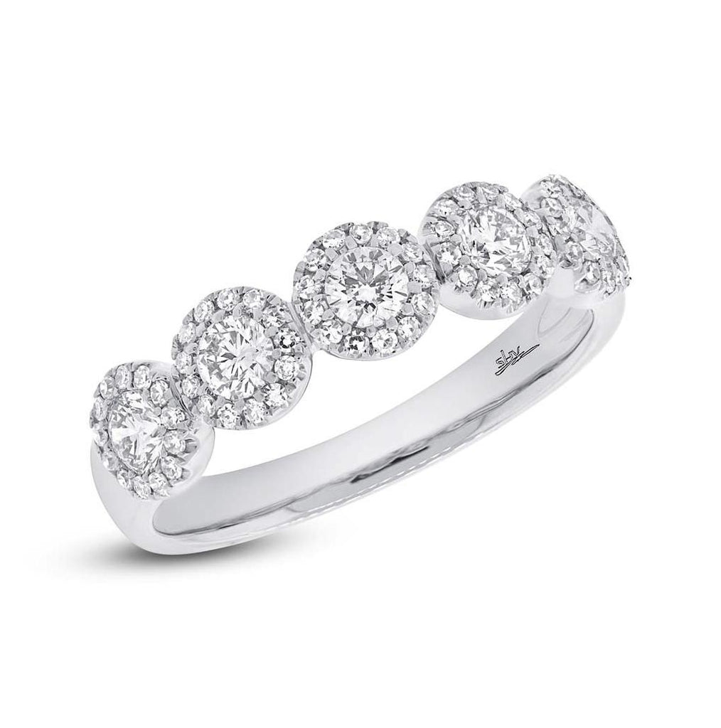 0.70 Ctw 14k White Gold Diamond Womens Ring