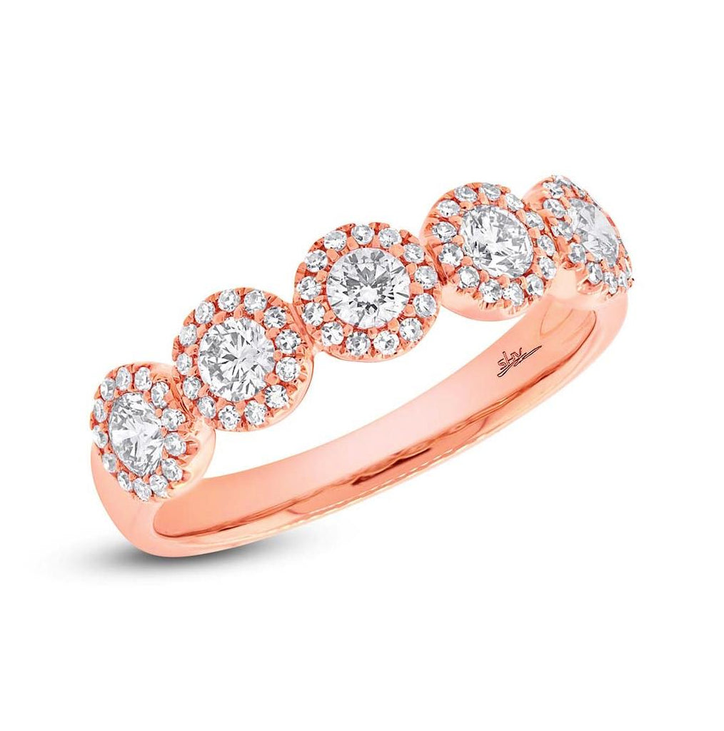 0.70 Ctw 14k Rose Gold Diamond Womens Ring