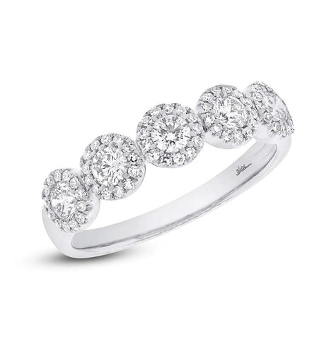 0.57 Ctw 14k White Gold Diamond Womens Ring Size 6