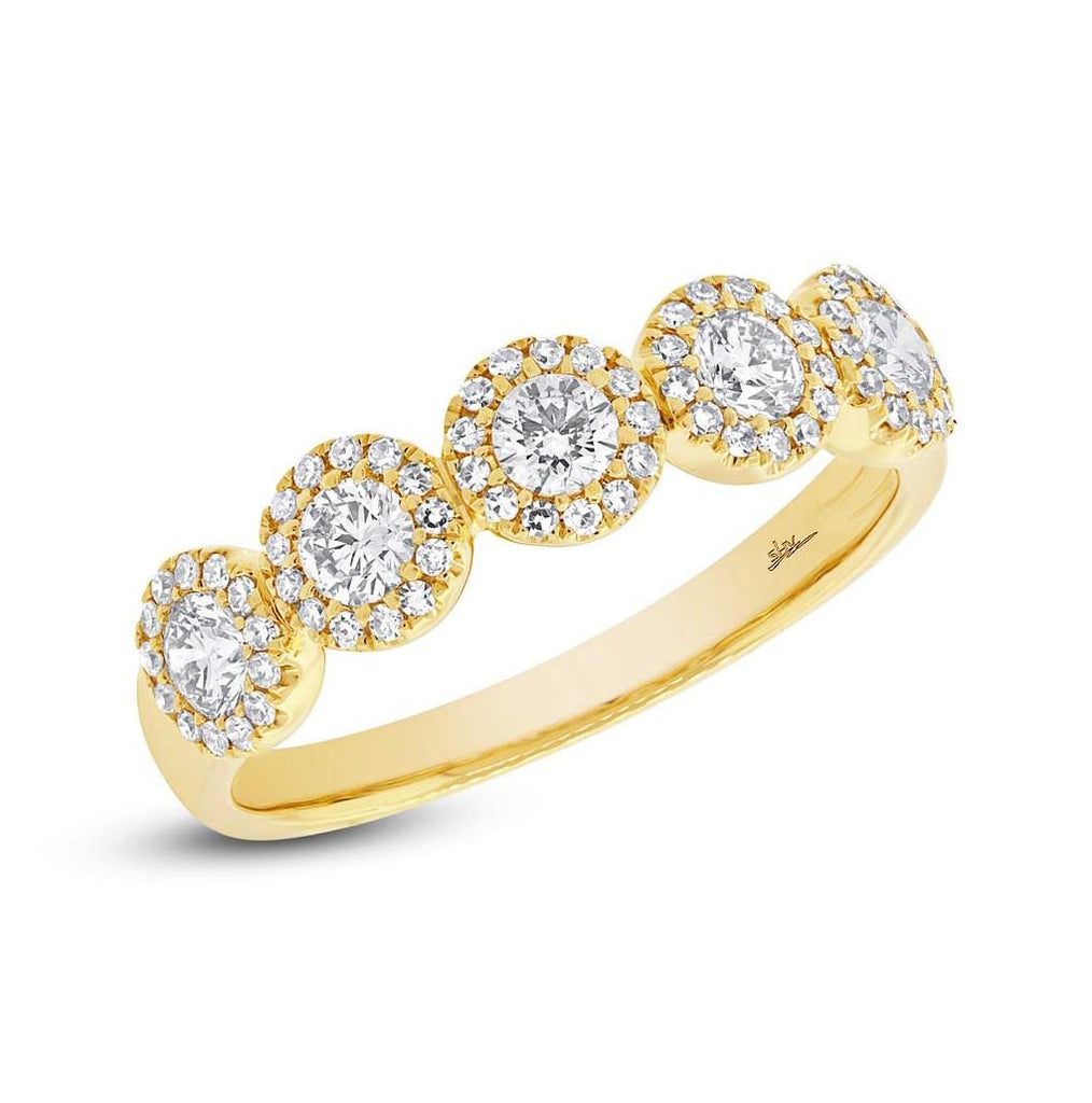 0.57 Ctw 14k Yellow Gold Diamond Womens Ring Size 5