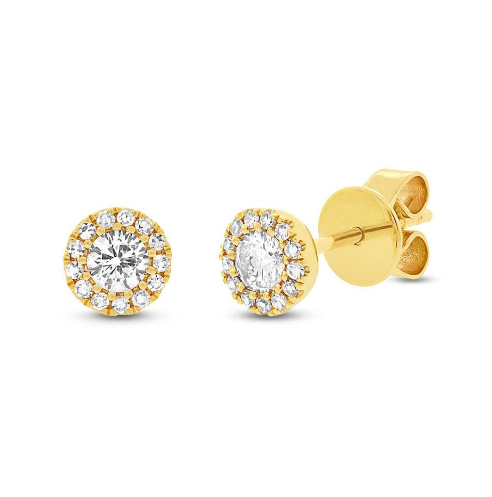 0.29 Ctw 14k Yellow Gold Diamond Stud Earring