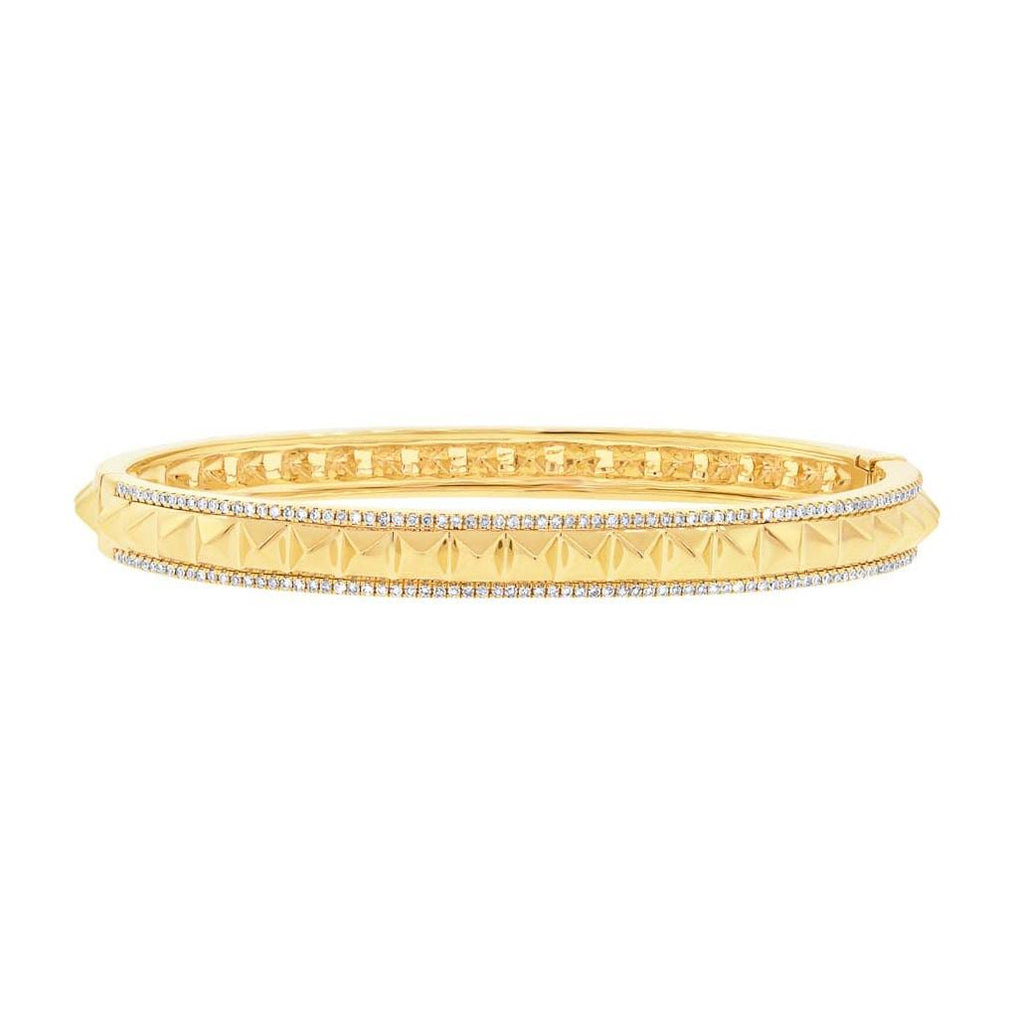 0.50 Ctw 14k Yellow Gold Diamond Bangle Bracelet