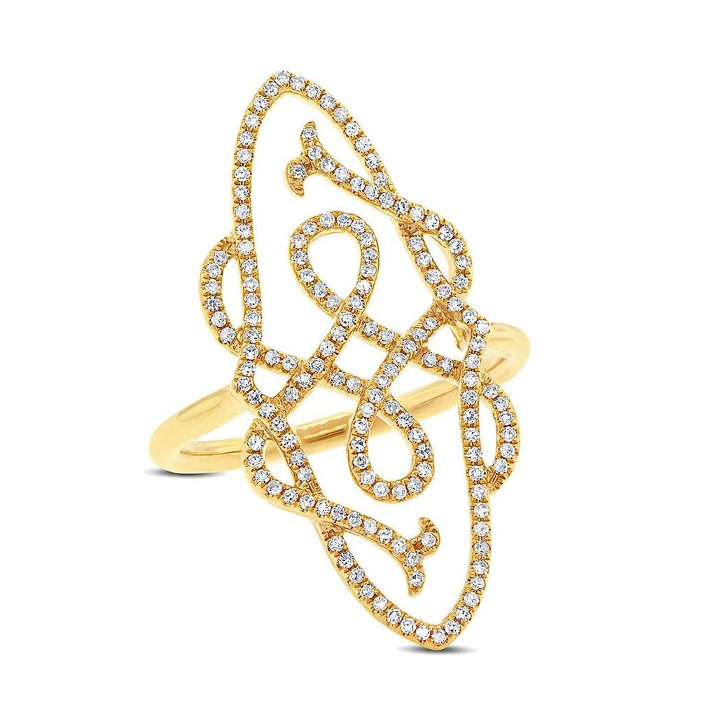 0.35 Ctw 14k Yellow Gold Diamond Womens Ring
