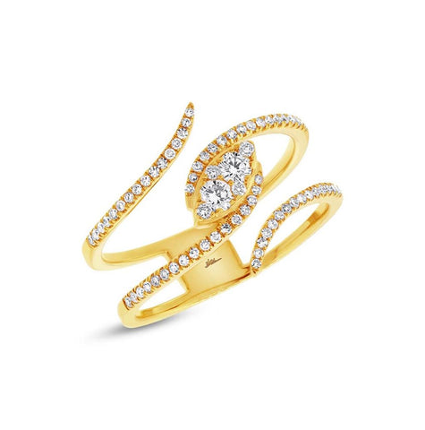 0.36 Ctw 14k White Gold Diamond Womens Ring