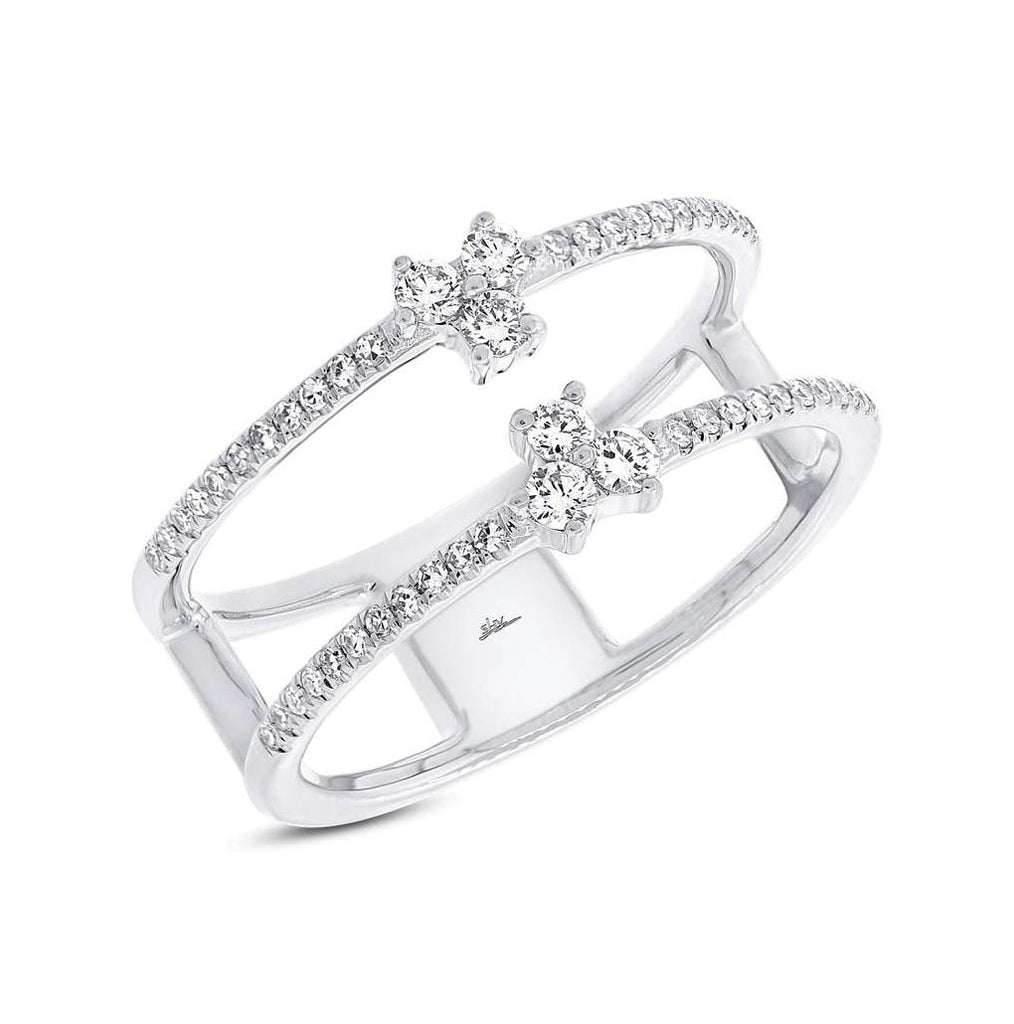 0.30 Ctw 14k White Gold Diamond Womens Ring