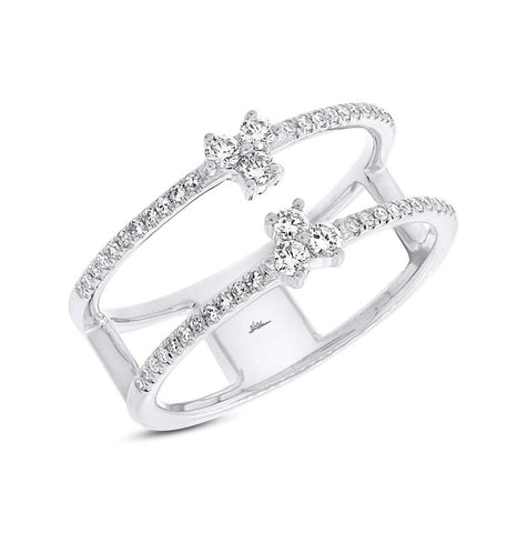 0.30 Ctw 14k White Gold Diamond Womens Ring