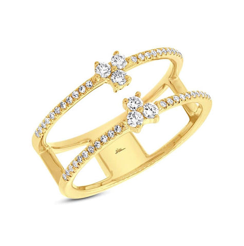 0.30 Ctw 14k Yellow Gold Diamond Womens Ring