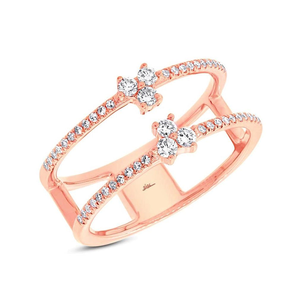 0.30 Ctw 14k Rose Gold Diamond Womens Ring