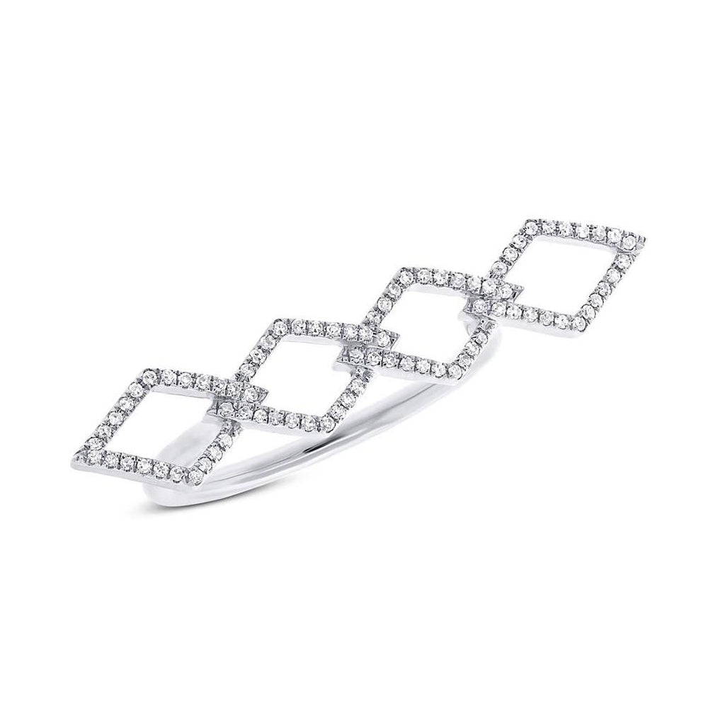 0.17 Ctw 14k White Gold Diamond Womens Ring