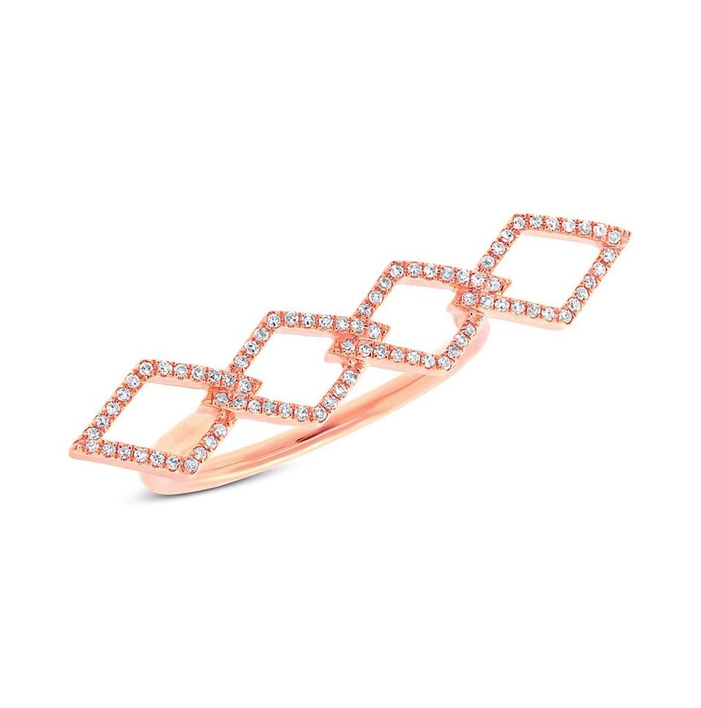 0.17 Ctw 14k Rose Gold Diamond Womens Ring