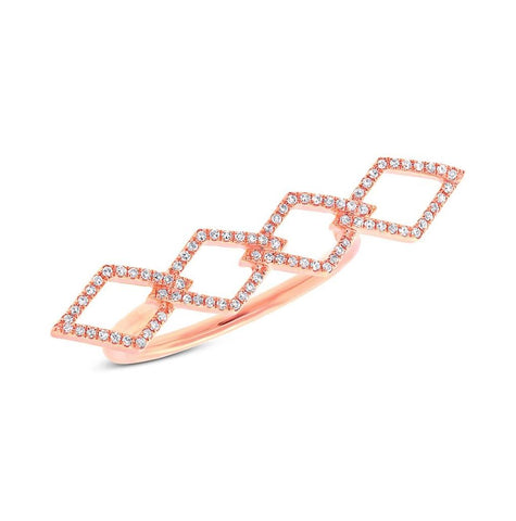 0.17 Ctw 14k Rose Gold Diamond Womens Ring