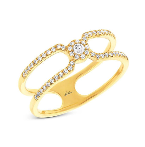 0.20 Ctw 14k Yellow Gold Diamond Womens Ring