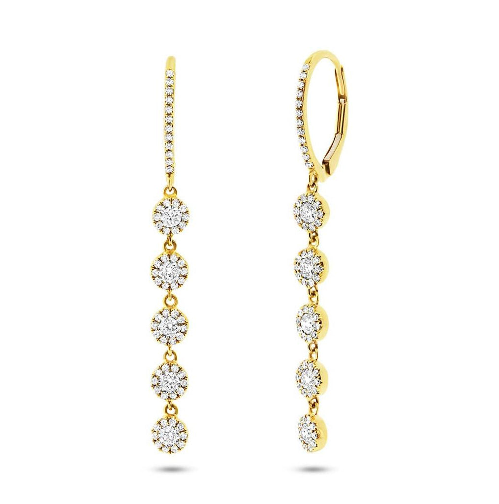 0.99 Ctw 14k Yellow Gold Diamond Earring