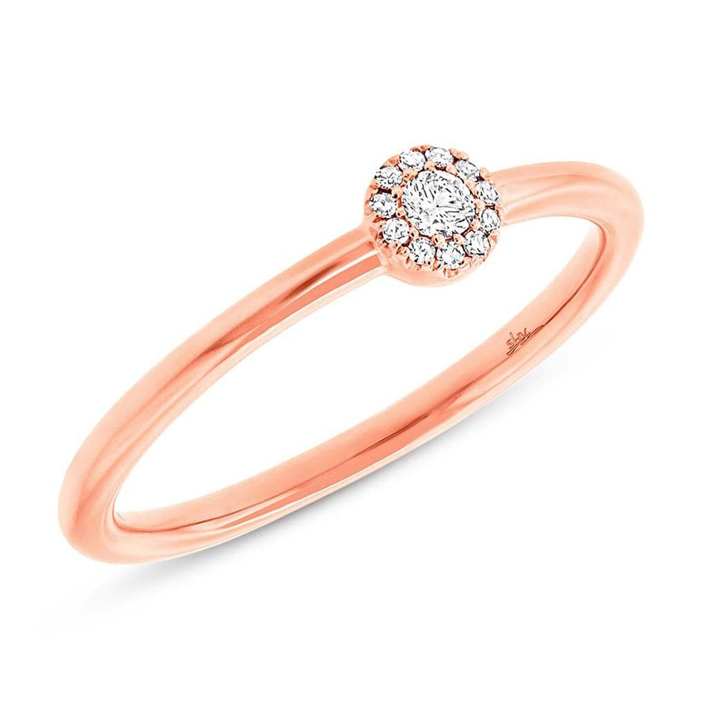 0.09 Ctw 14k Rose Gold Diamond Womens Ring
