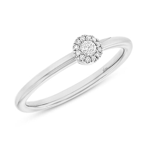 0.12 Ctw 14k White Gold Diamond Womens Ring